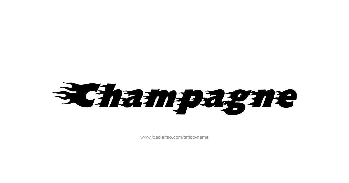 Tattoo Design Drink Name Champagne  