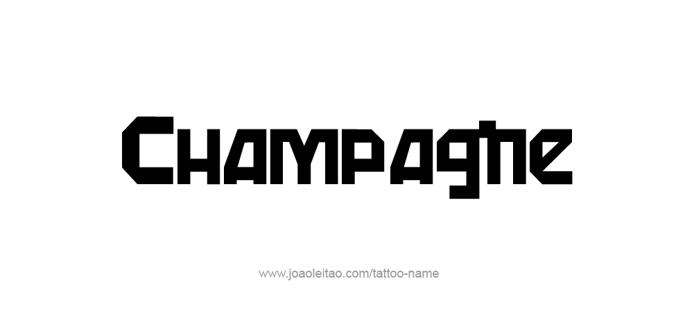 Tattoo Design Drink Name Champagne  