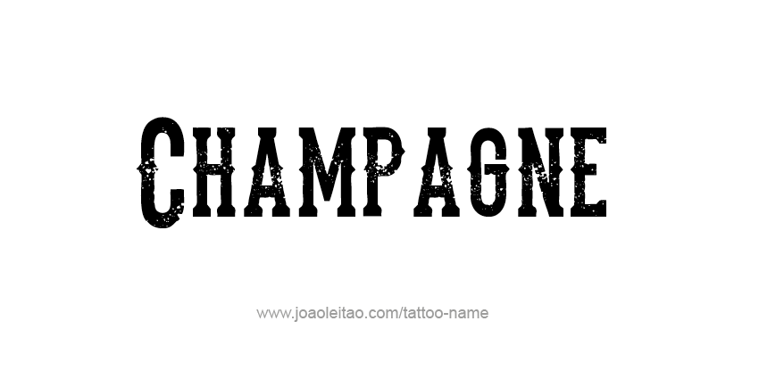 Tattoo Design Drink Name Champagne  