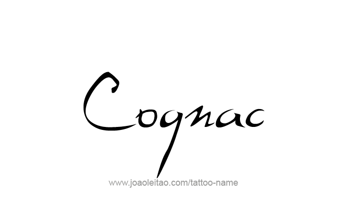 Tattoo Design Drink Name Cognac  