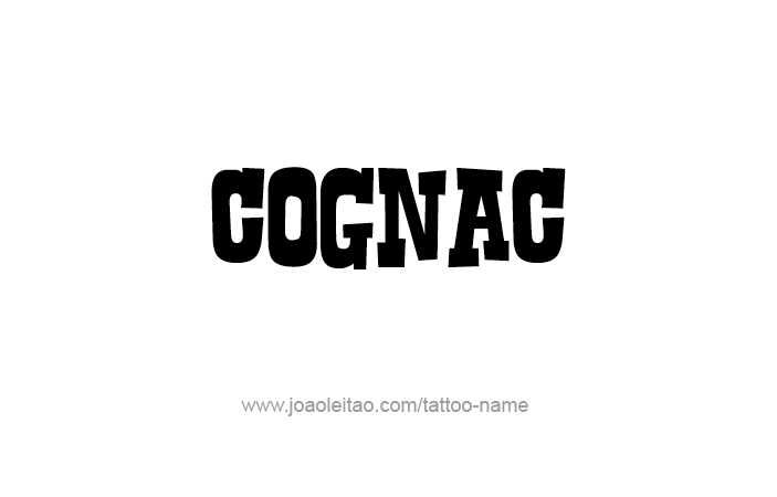 Tattoo Design Drink Name Cognac  