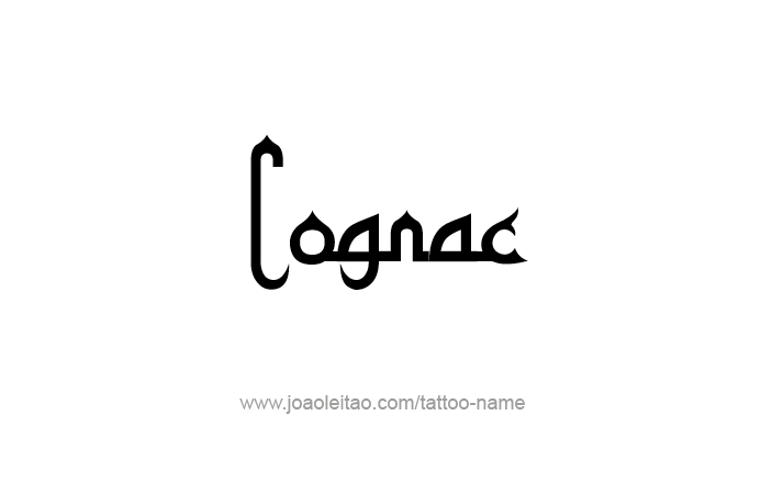 Tattoo Design Drink Name Cognac  