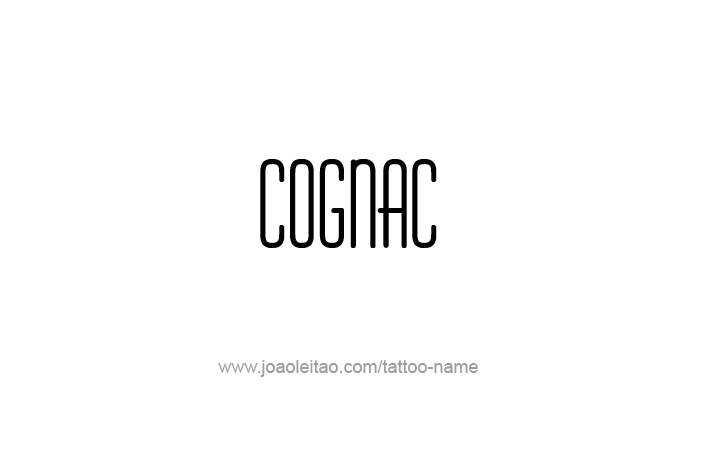 Tattoo Design Drink Name Cognac  