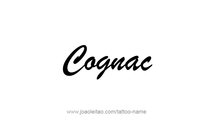 Tattoo Design Drink Name Cognac  