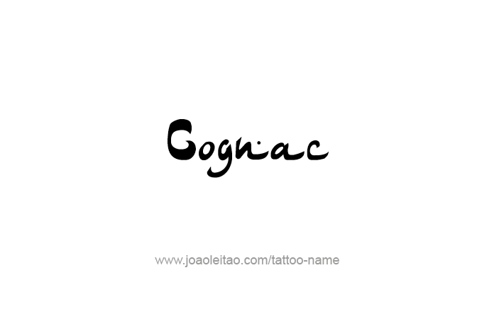 Tattoo Design Drink Name Cognac  