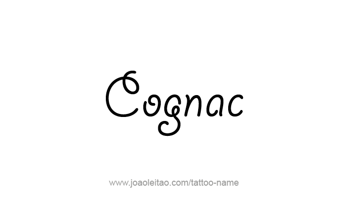 Tattoo Design Drink Name Cognac  