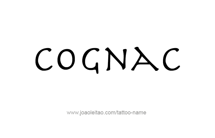 Tattoo Design Drink Name Cognac  