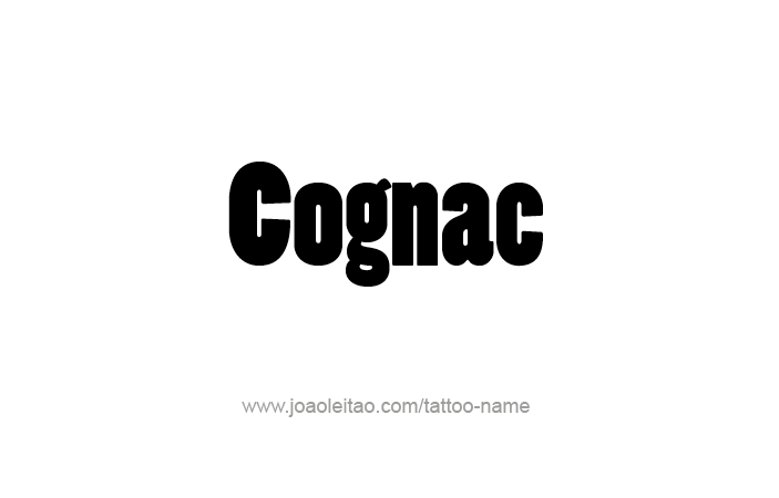 Tattoo Design Drink Name Cognac  