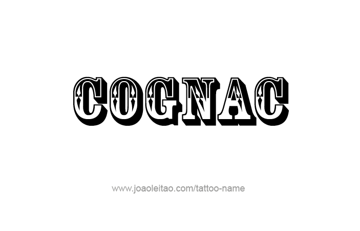 Tattoo Design Drink Name Cognac  