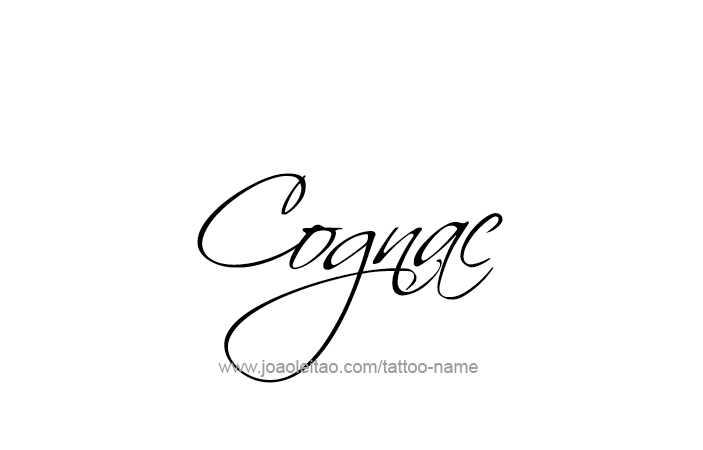 Tattoo Design Drink Name Cognac  