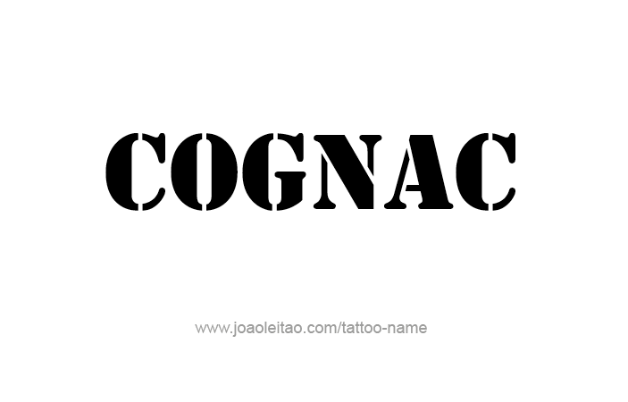 Tattoo Design Drink Name Cognac  