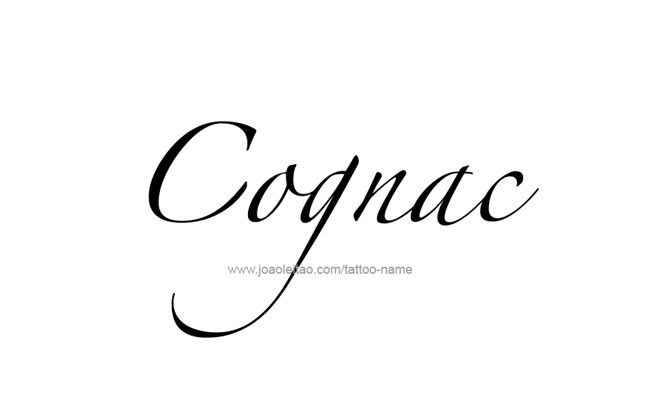 Tattoo Design Drink Name Cognac  