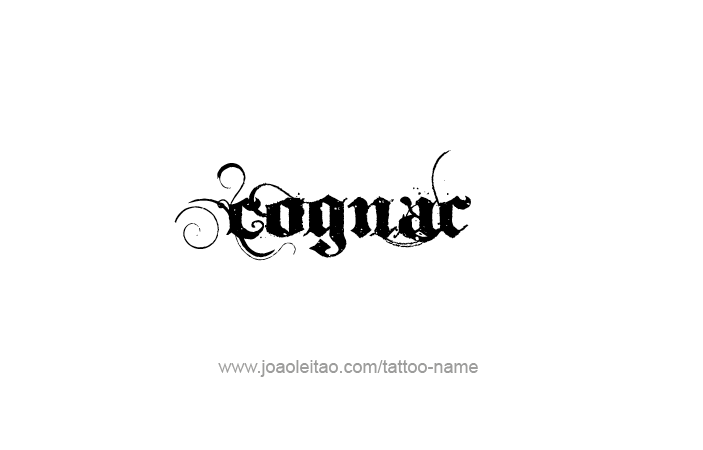 Tattoo Design Drink Name Cognac  