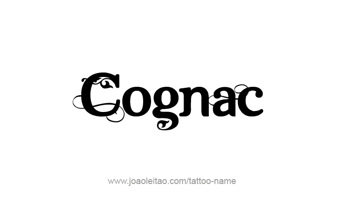 Tattoo Design Drink Name Cognac  