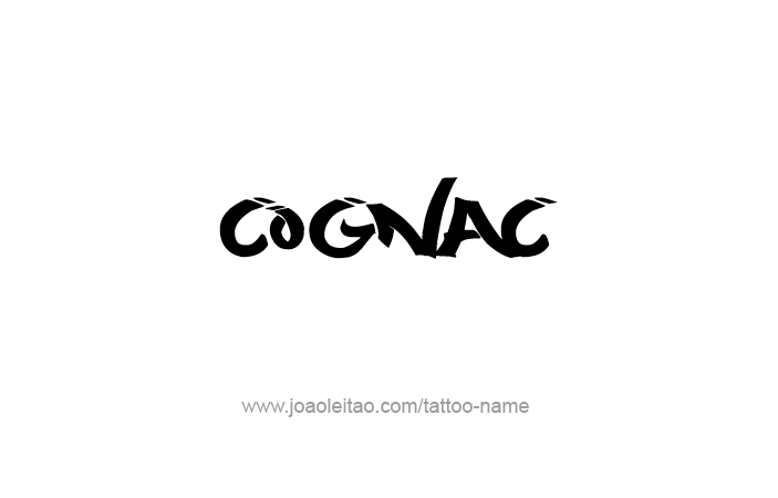 Tattoo Design Drink Name Cognac  