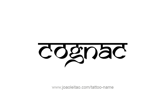 Tattoo Design Drink Name Cognac  