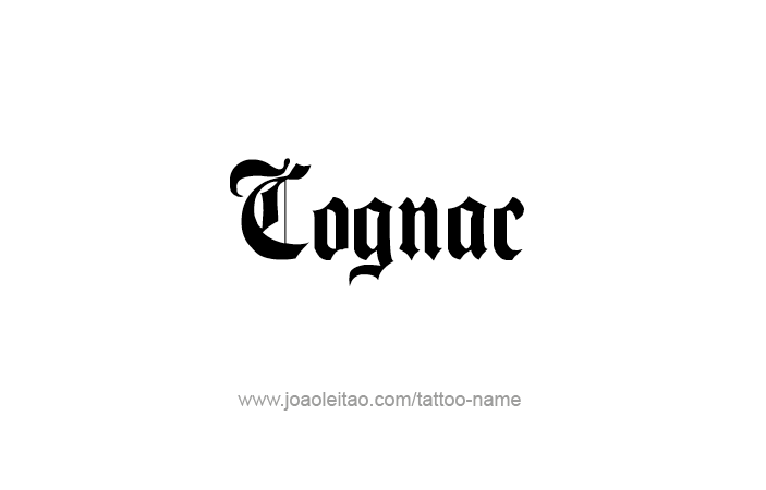 Tattoo Design Drink Name Cognac  