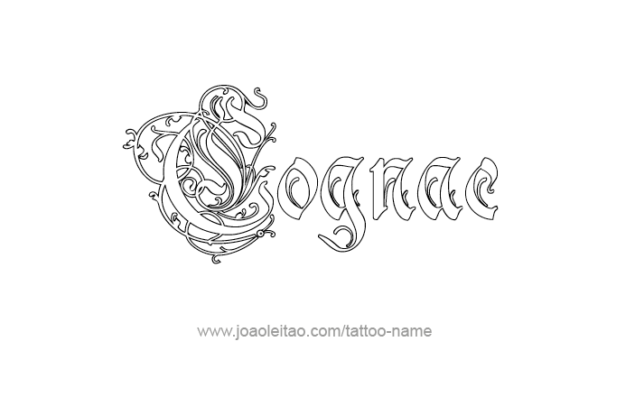 Tattoo Design Drink Name Cognac  