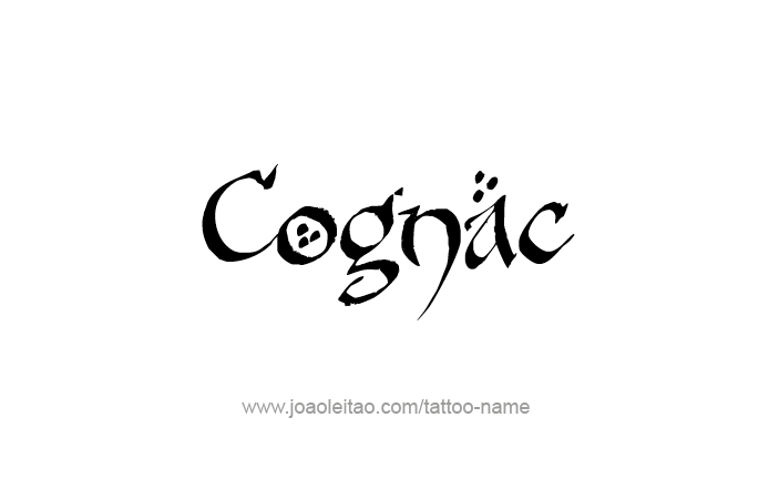 Tattoo Design Drink Name Cognac  