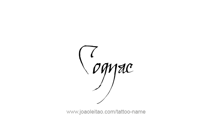 Tattoo Design Drink Name Cognac  