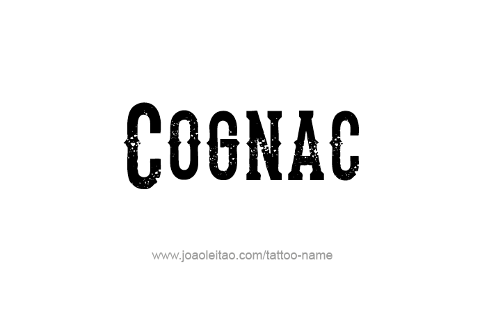 Tattoo Design Drink Name Cognac  