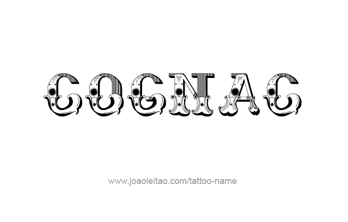 Tattoo Design Drink Name Cognac  