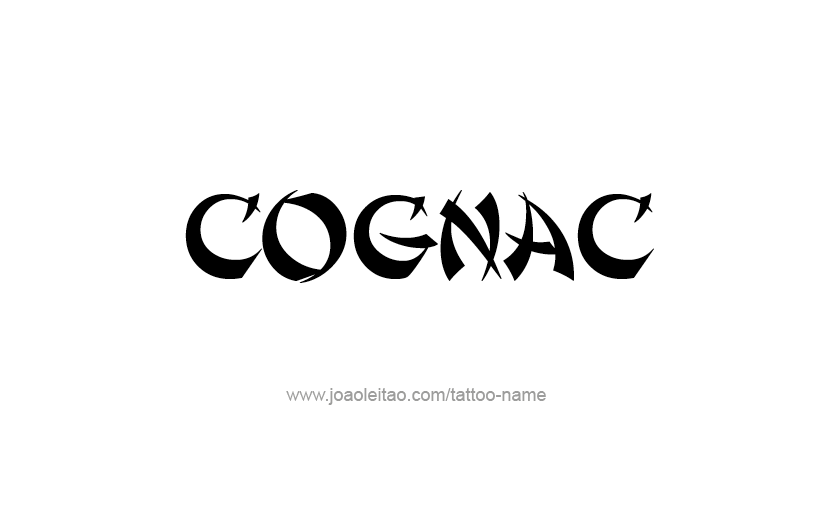 Tattoo Design Drink Name Cognac