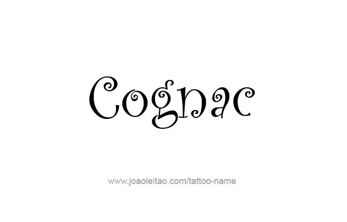 Tattoo Design Drink Name Cognac  