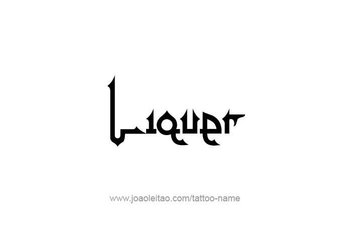 Tattoo Design Drink Name Liquer  