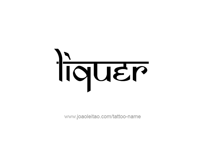 Tattoo Design Drink Name Liquer  