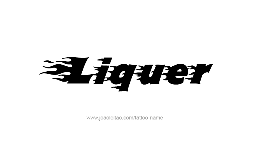 Tattoo Design Drink Name Liquer  