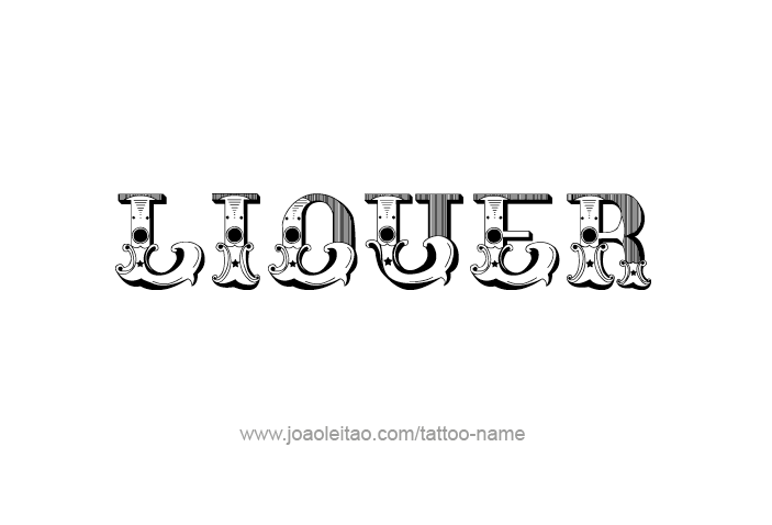 Tattoo Design Drink Name Liquer  