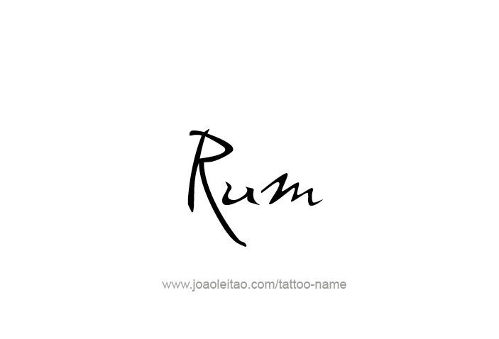 Tattoo Design Drink Name Rum  