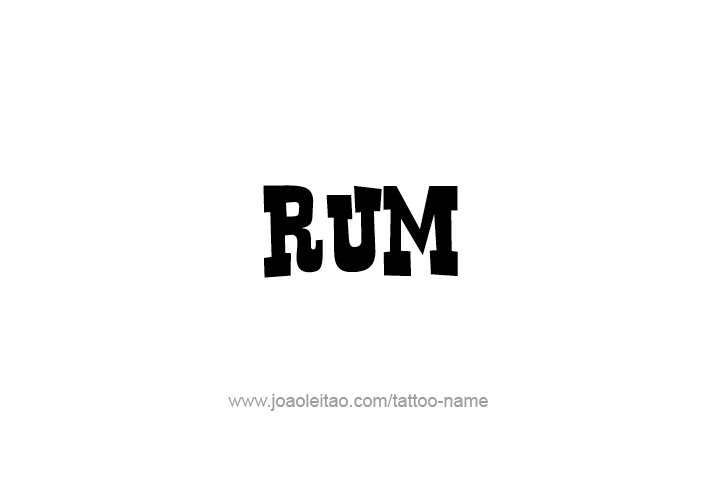 Tattoo Design Drink Name Rum  