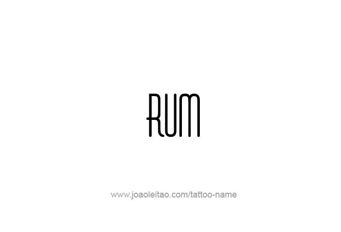 Tattoo Design Drink Name Rum  