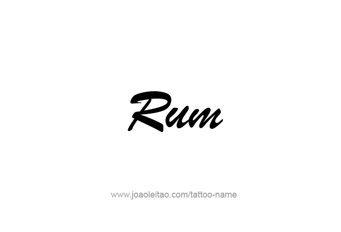 Tattoo Design Drink Name Rum  