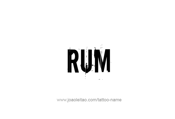 Tattoo Design Drink Name Rum  