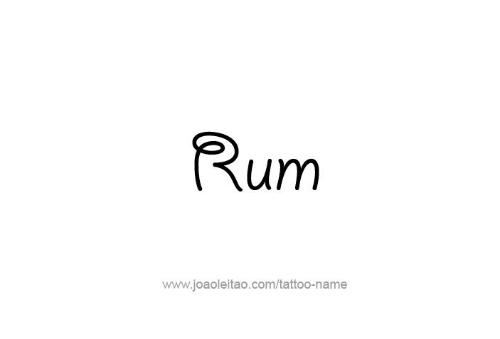 Tattoo Design Drink Name Rum  