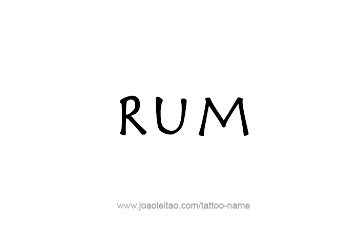 Tattoo Design Drink Name Rum  