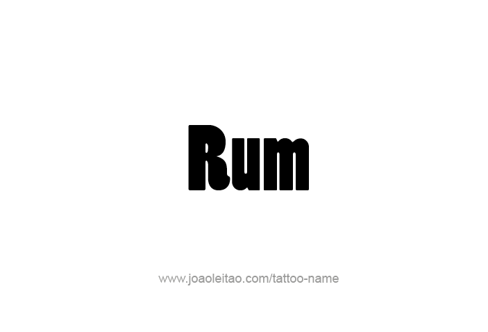 Tattoo Design Drink Name Rum  