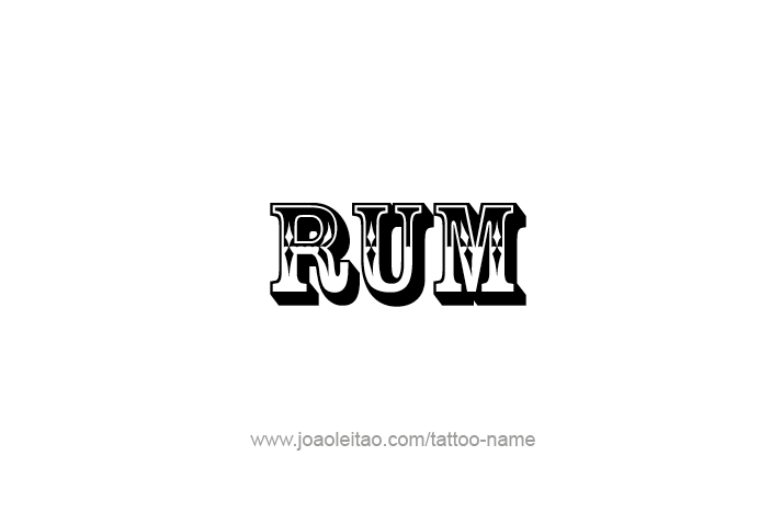 Tattoo Design Drink Name Rum  