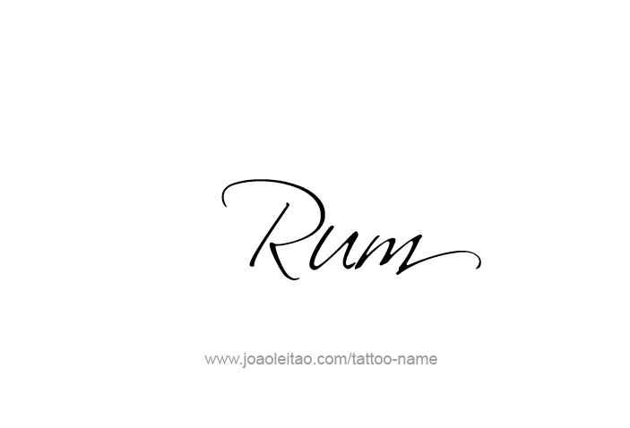 Tattoo Design Drink Name Rum  