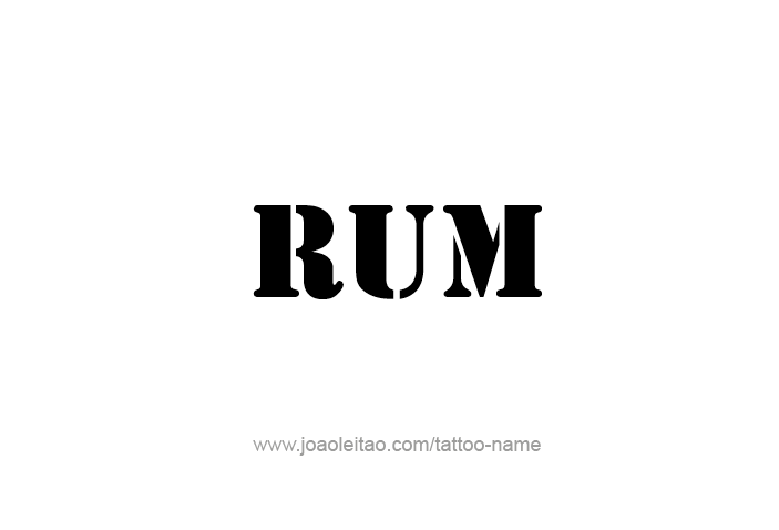 Tattoo Design Drink Name Rum  