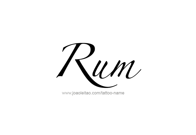 Tattoo Design Drink Name Rum  