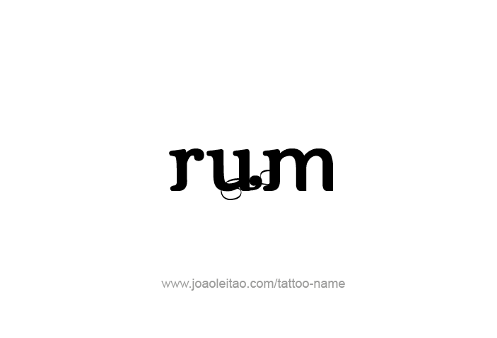 Tattoo Design Drink Name Rum  