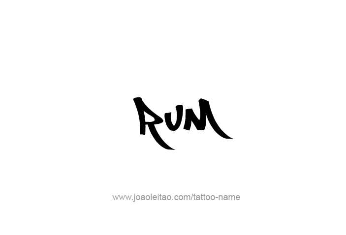 Tattoo Design Drink Name Rum  