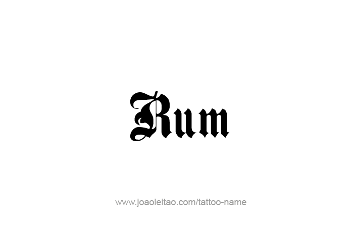 Tattoo Design Drink Name Rum  