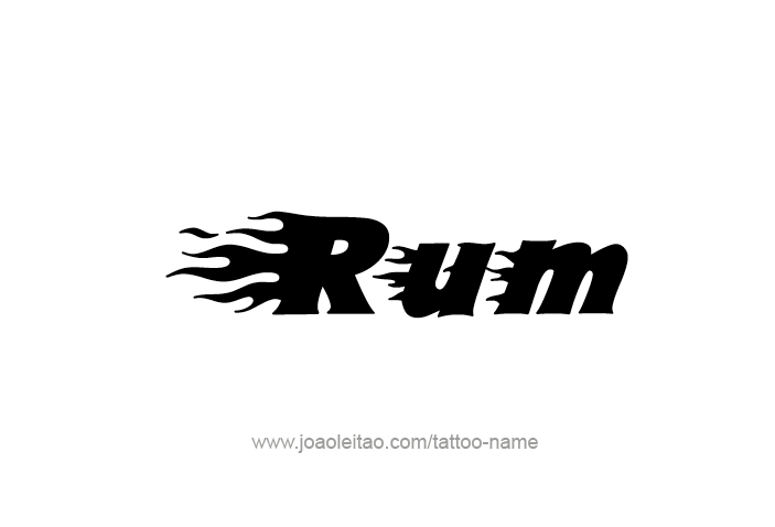 Tattoo Design Drink Name Rum  