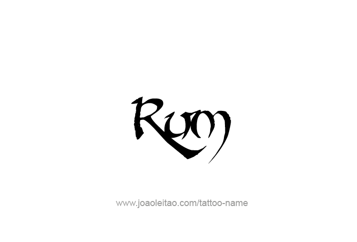 Tattoo Design Drink Name Rum  