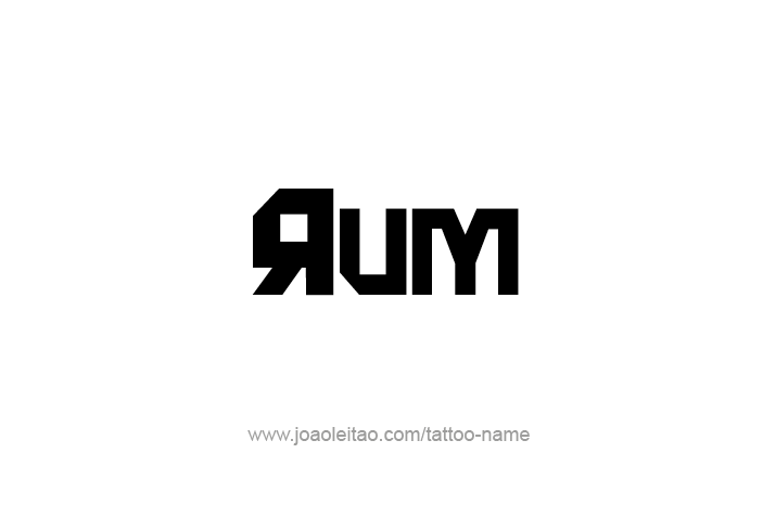 Tattoo Design Drink Name Rum  